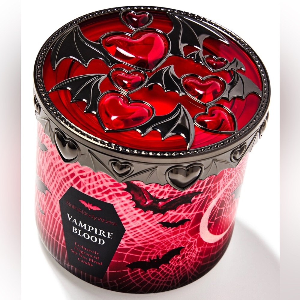 Bath & Body Works Vampire Blood 3 Wick Candle with Lid